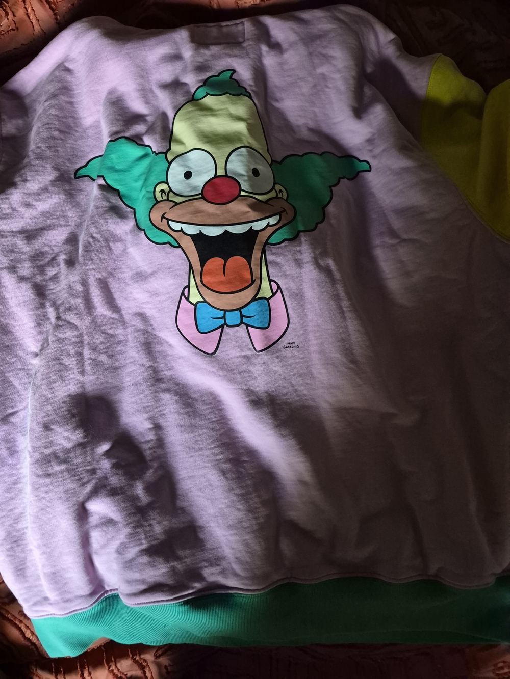 OVO Purple Sweatshirt with Colorful Krusty the Clown Graphic